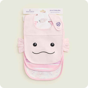 Pink Axolotl Bib Set