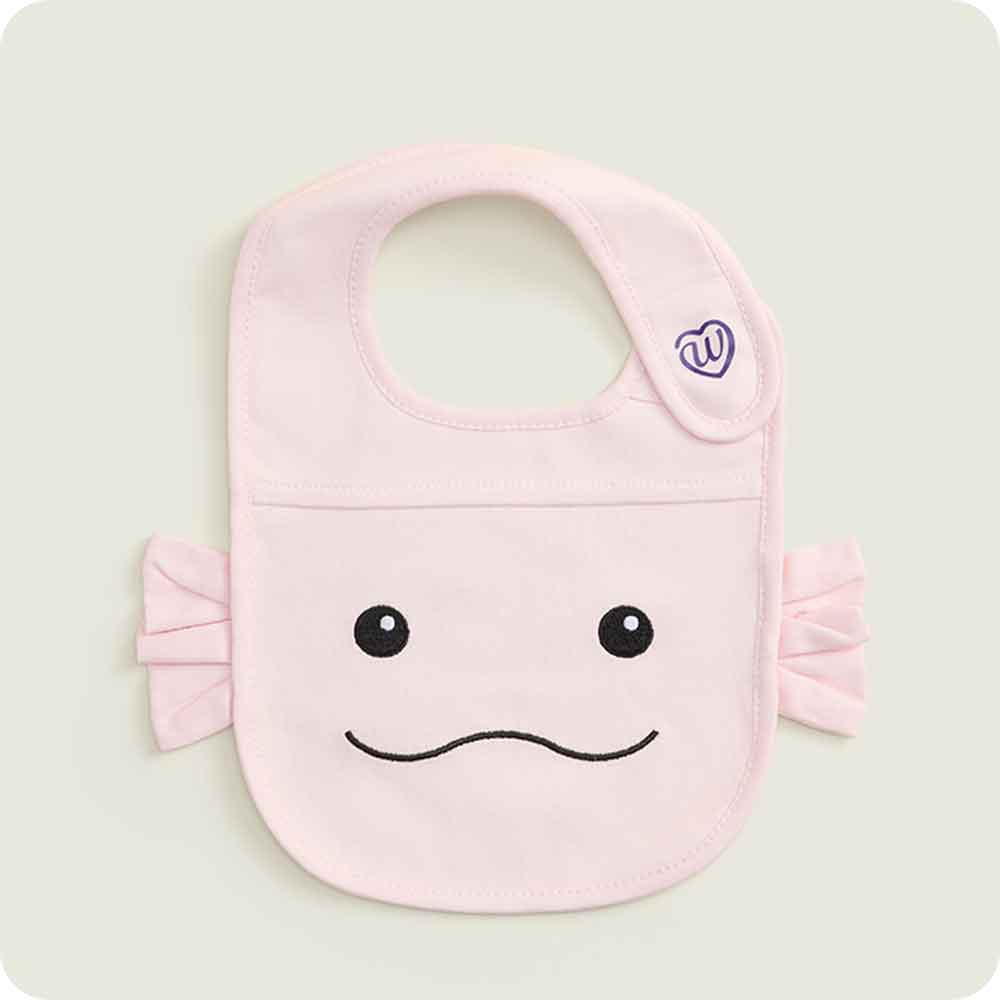 Pink Axolotl Bib Set