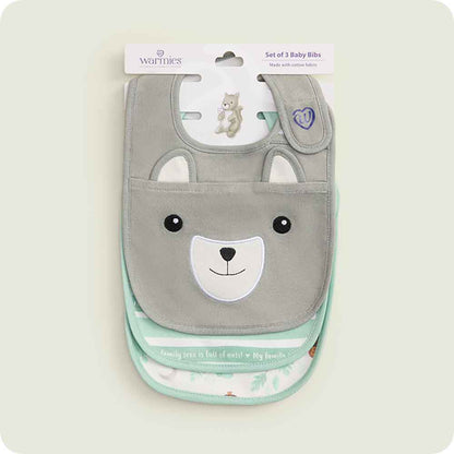Gray Squirrel Bib Set