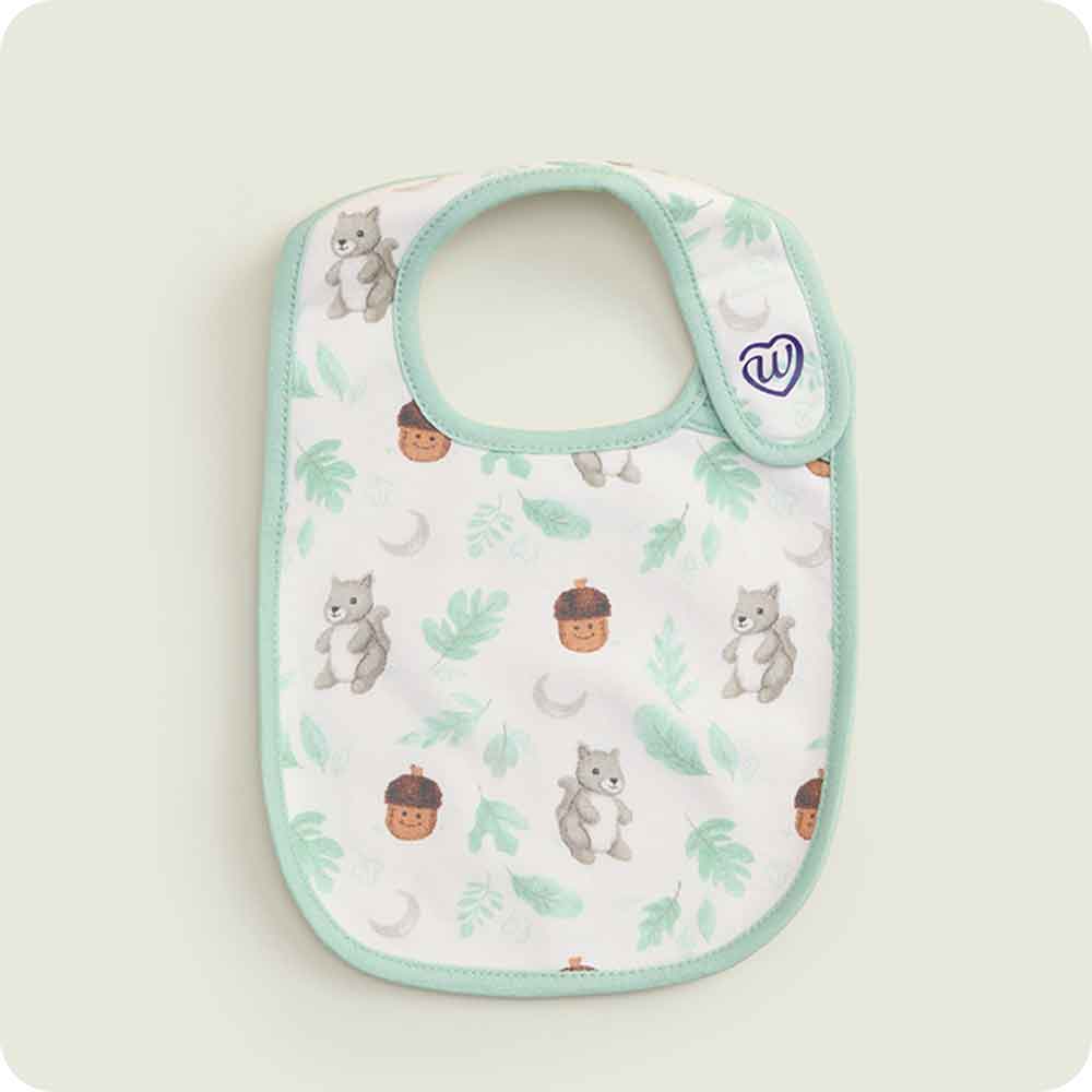Gray Squirrel Bib Set