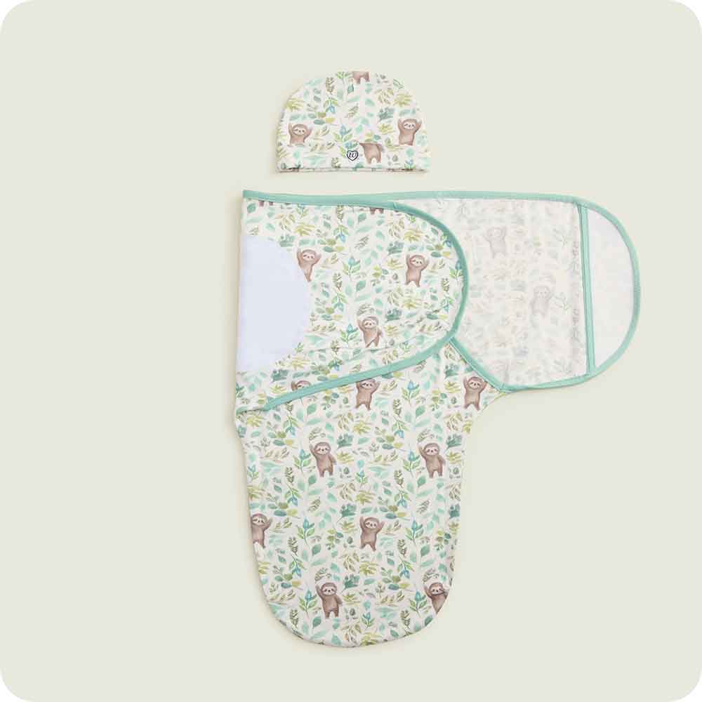Sloth Swaddle & Beanie Gift Set