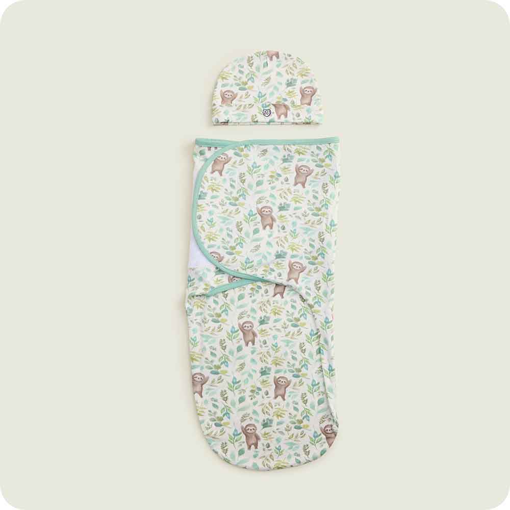 Sloth Swaddle & Beanie Gift Set