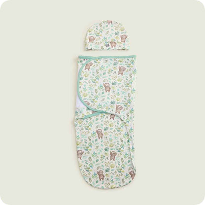 Sloth Swaddle & Beanie Gift Set
