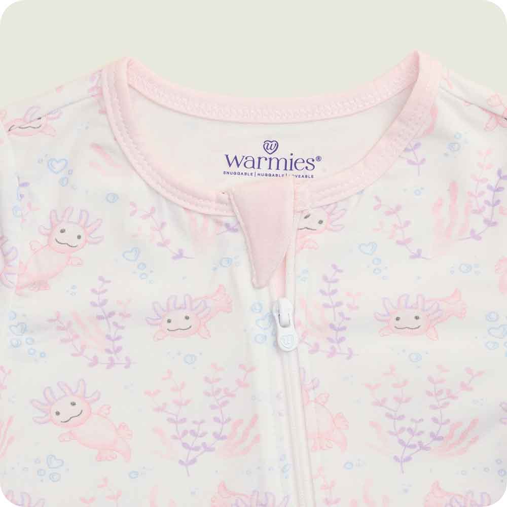 Pink Axolotl Footie Pajamas