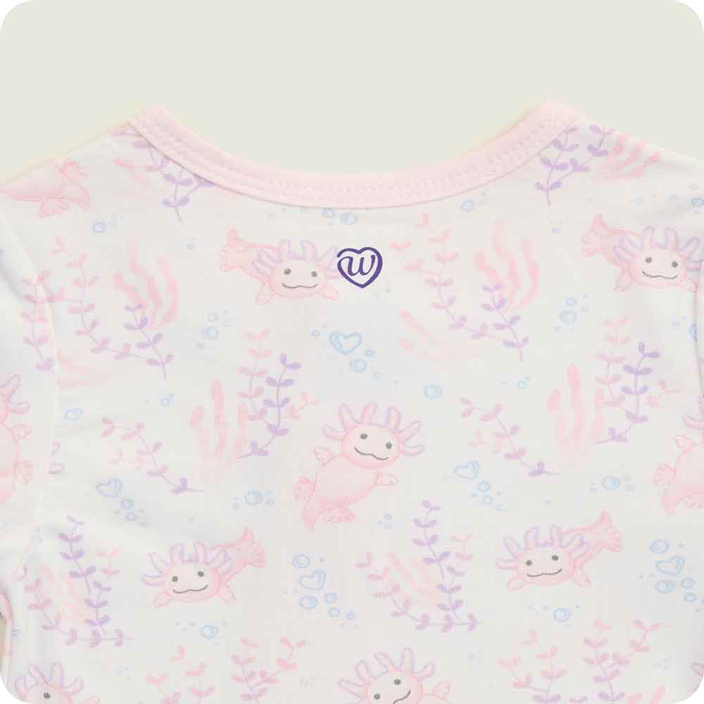 Pink Axolotl Footie Pajamas
