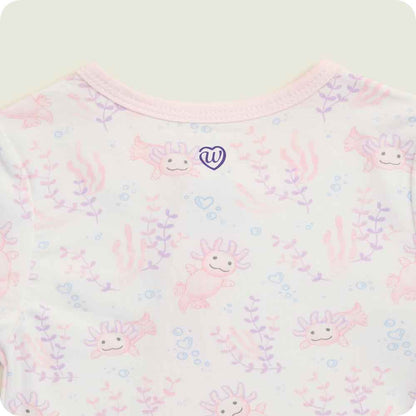 Pink Axolotl Footie Pajamas