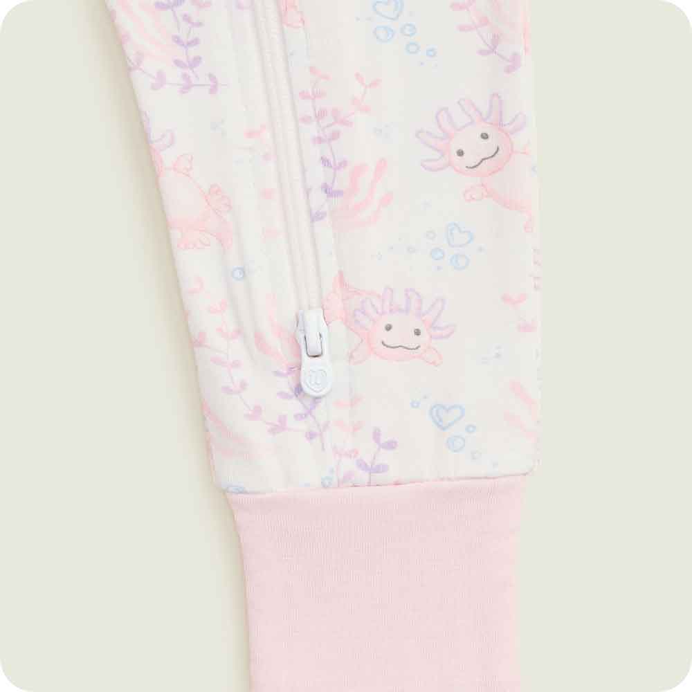 Pink Axolotl Footie Pajamas