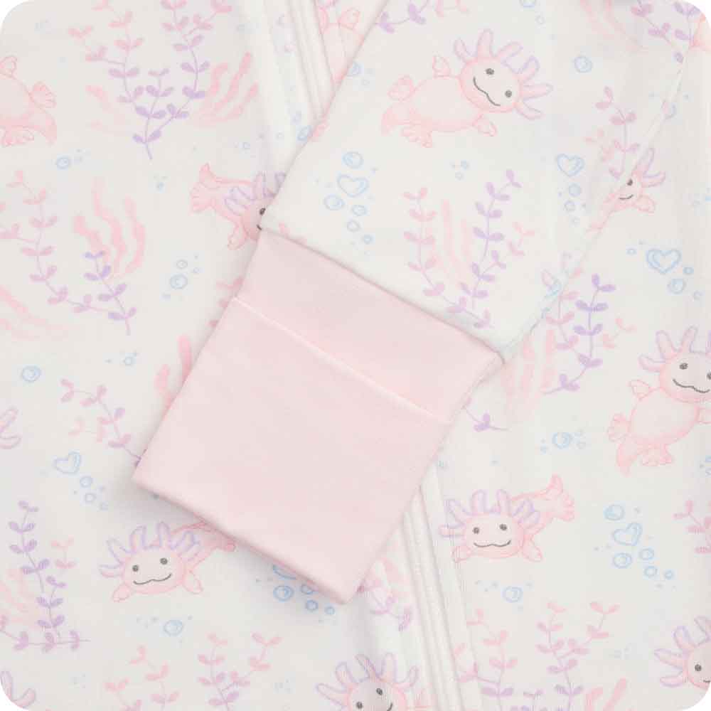 Pink Axolotl Footie Pajamas