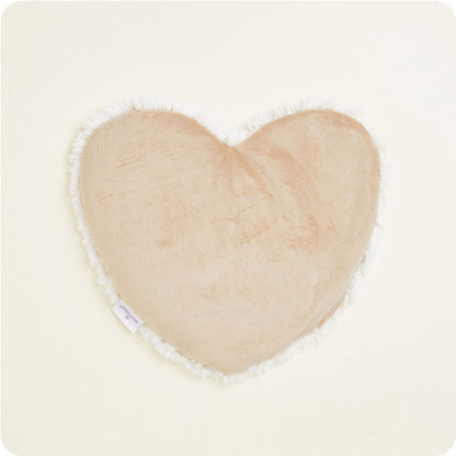 Marshmallow Brown Heart Heat Pad Warmies