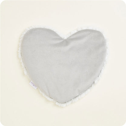 Marshmallow Gray Heart Heat Pad Warmies