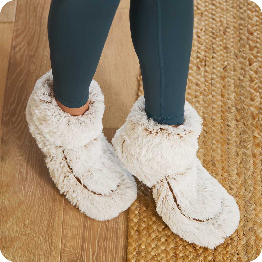 Marshmallow Brown Boots Warmies®